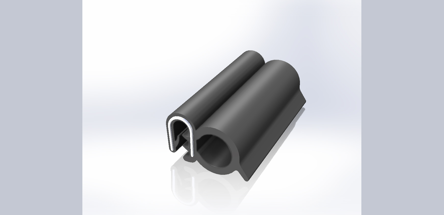 RS PRO Black EPDM  Edging Strip, 20m