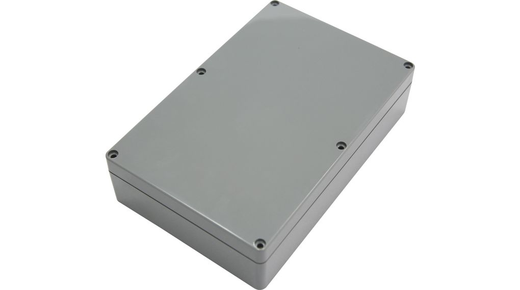1-Avel RND Series Dark Grey ABS Enclosure, IP65, Dark Grey Lid, 222 x 146 x 55mm