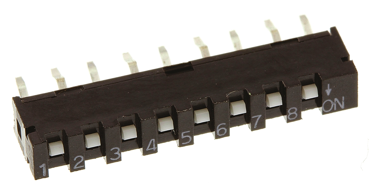 APEM 8 Way PCB SIP Switch SPST
