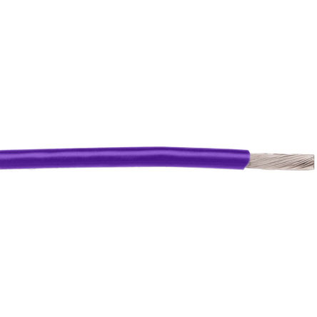 Alpha Wire Hook-up Wire TEFLON Series Purple 0.23 mm² Hook Up Wire, 24 AWG, 7/0.20 mm, 30m, PTFE Insulation, 2844/7