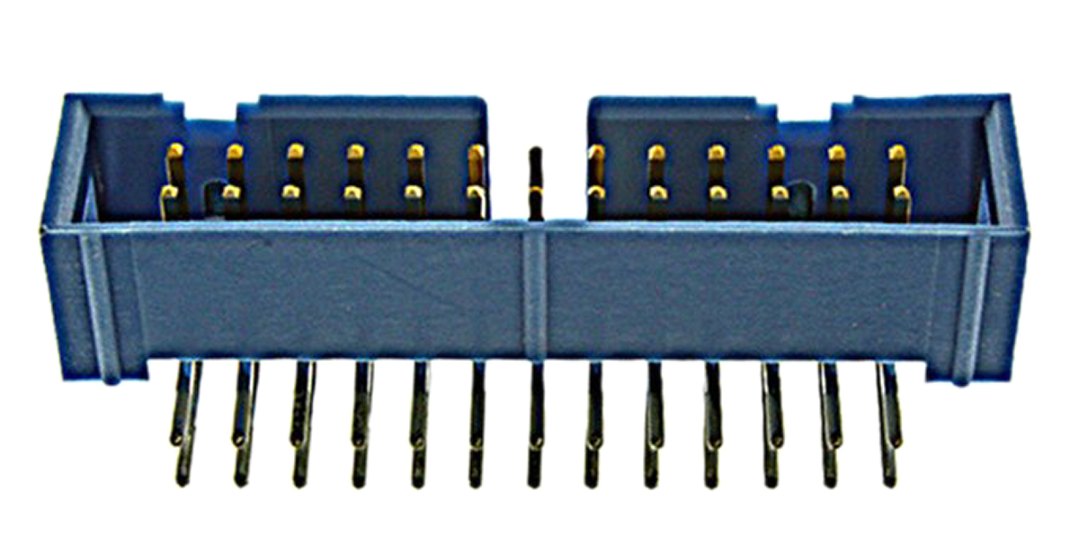 TE Connectivity AMP-LATCH Series Right Angle Through Hole PCB Header, 26 Contact(s), 2.54 mm Pitch, 2 Row, Shrouded