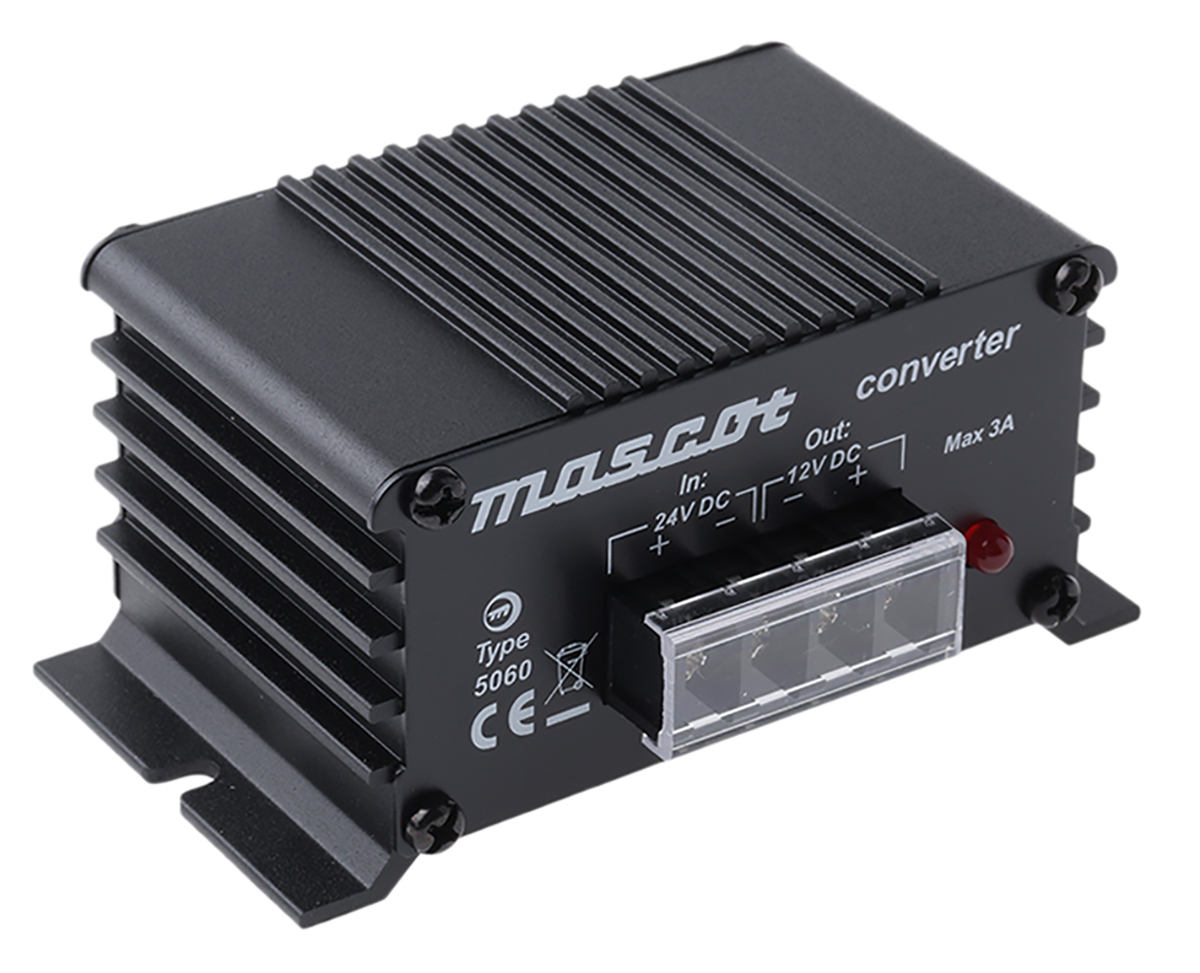 Mascot DC-DC Converter, 13.6V dc/ 6A Output, 18 → 32 V dc Input, 81W, Mounting Bracket, +60°C Max Temp -20°C Min