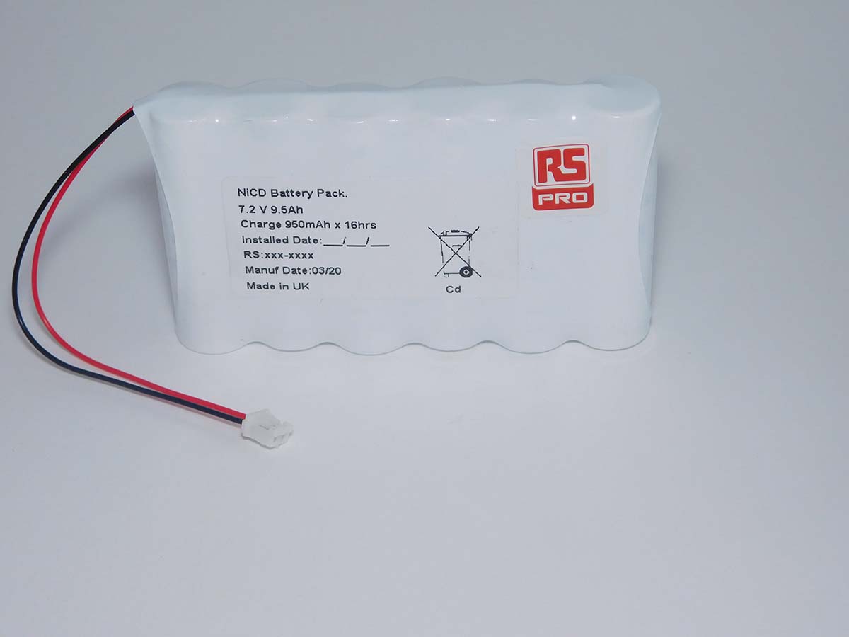 RS PRO 7.2V NiCd AA Rechargeable Battery Pack, 940mAh - Pack of 1