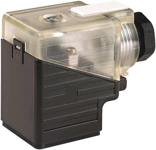 Murrelektronik Limited 2P+E DIN 43650 A, Female DIN 43650 Solenoid Connector with Indicator Light, 24 V→230 V ca/cc