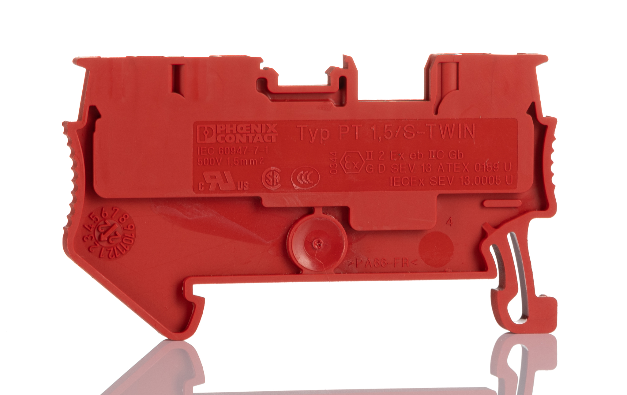 Phoenix Contact 3208156 Red, 0.14 → 1.5mm², Single-Level