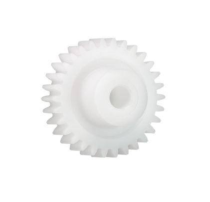 Igus Iguform S270 30 Teeth Spur Gear, 0.5 Module, 4mm Bore Diam, 15mm Pitch Diam, 11.9mm Hub Diam