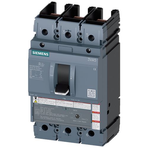 Siemens, SENTRON MCCB Molded Case Circuit Breaker 3P 70A, Breaking Capacity 35 kA, Fixed Mount