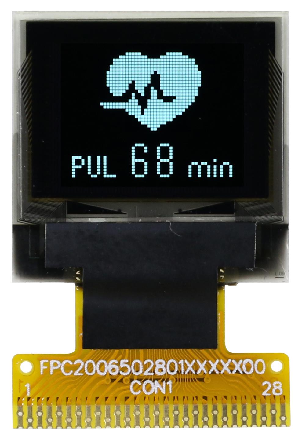Midas 0.66in White Passive matrix OLED Display 64 x 48pixels COT I2C, Parallel, SPI Interface