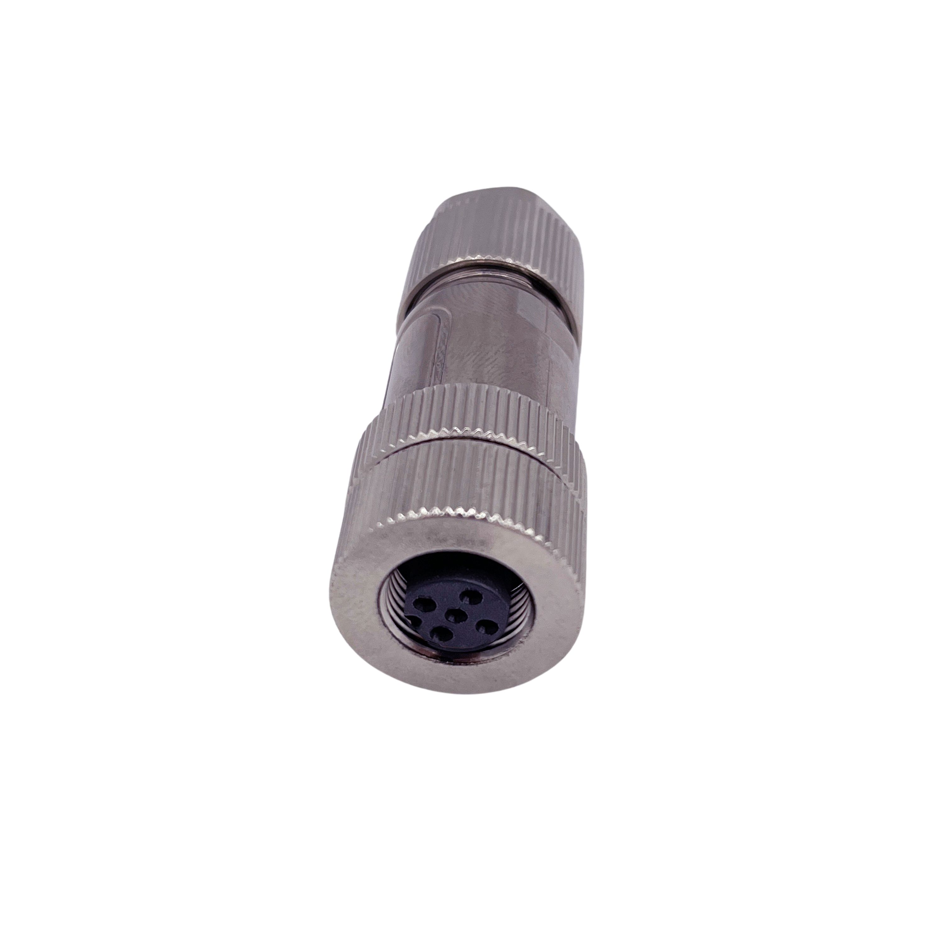Norcomp Circular Connector, 5 Contacts, Free Hanging, M12 Connector, Plug, Socket, Female, IP66, M12 Series