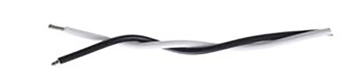 TE Connectivity 44A0121 Series Black/White Hook Up Wire, 20 AWG, 19/32, 100m, 44A0121-20-0/9