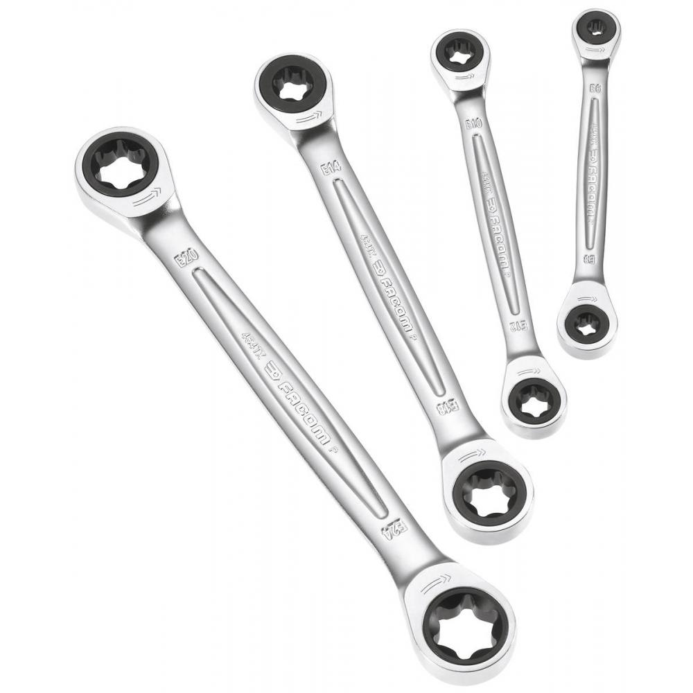Facom 464TX Series 4-Piece Ring Spanner Set