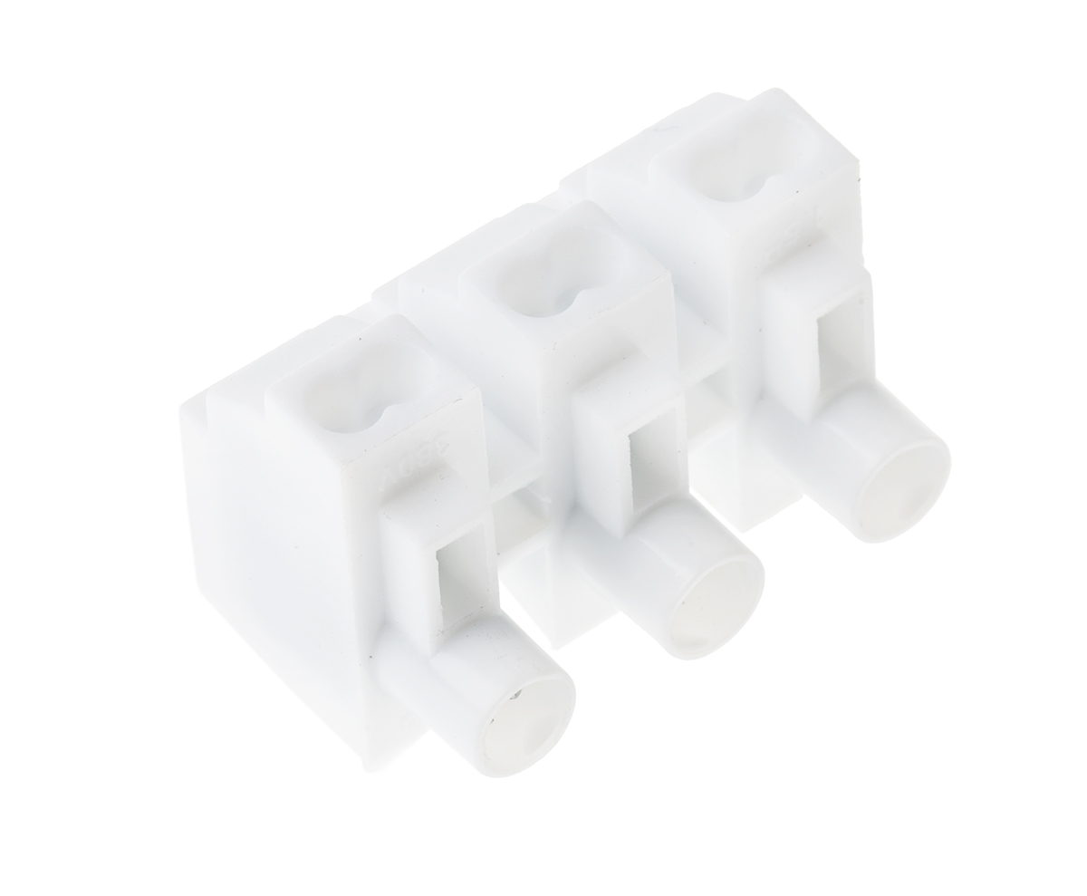 RS PRO Terminal Block Connector, 3-Way, 6A, 14 AWG Wire, Push In Termination