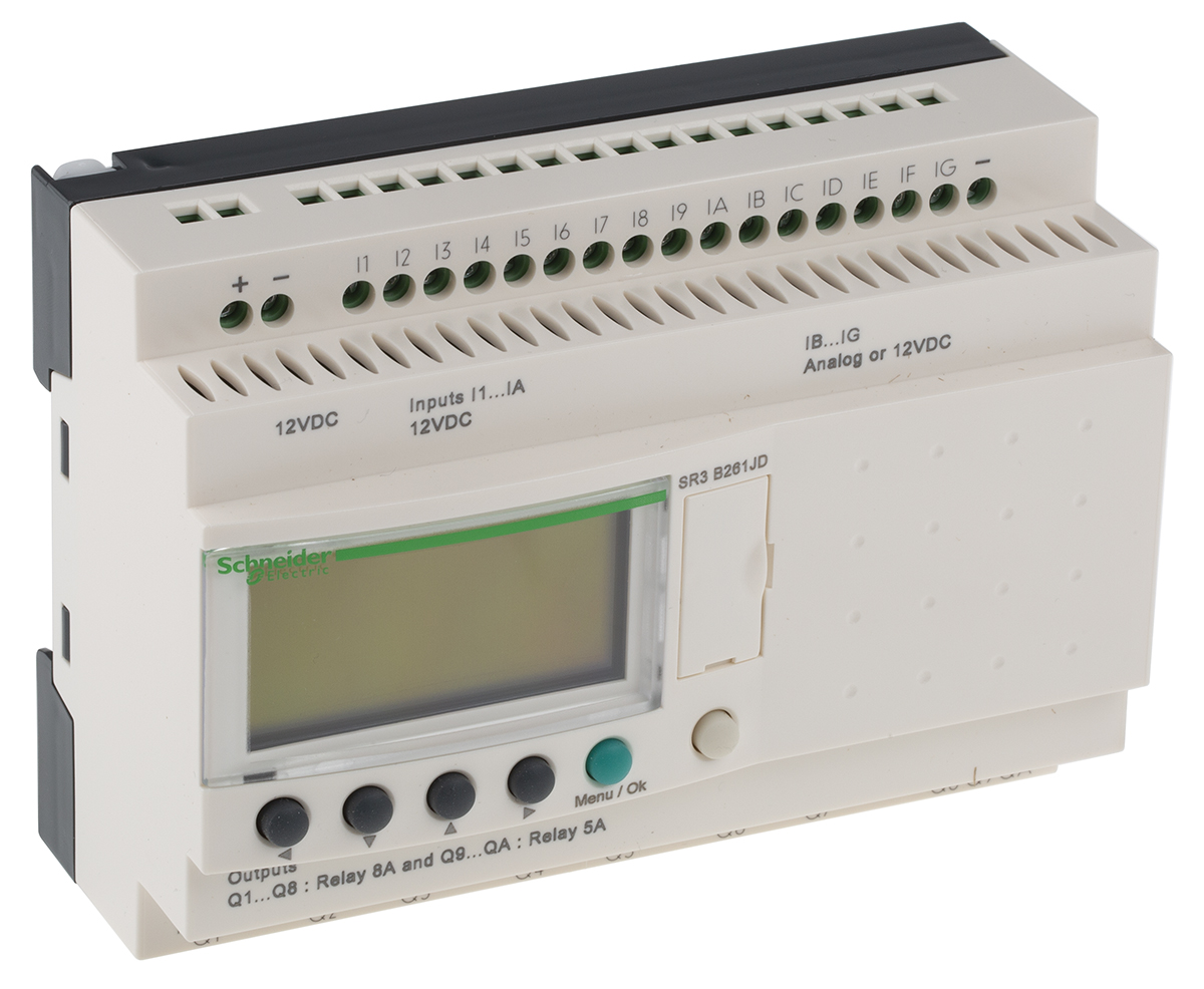 Schneider Electric Zelio Logic Series Logic Module, 12 V dc Supply, Relay Output, 16-Input, Analogue, Digital Input