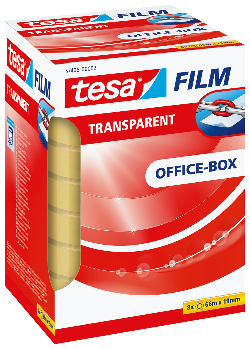 Tesa 57406 Transparent Tesafilm Transparent Office Tape 19mm x 66m