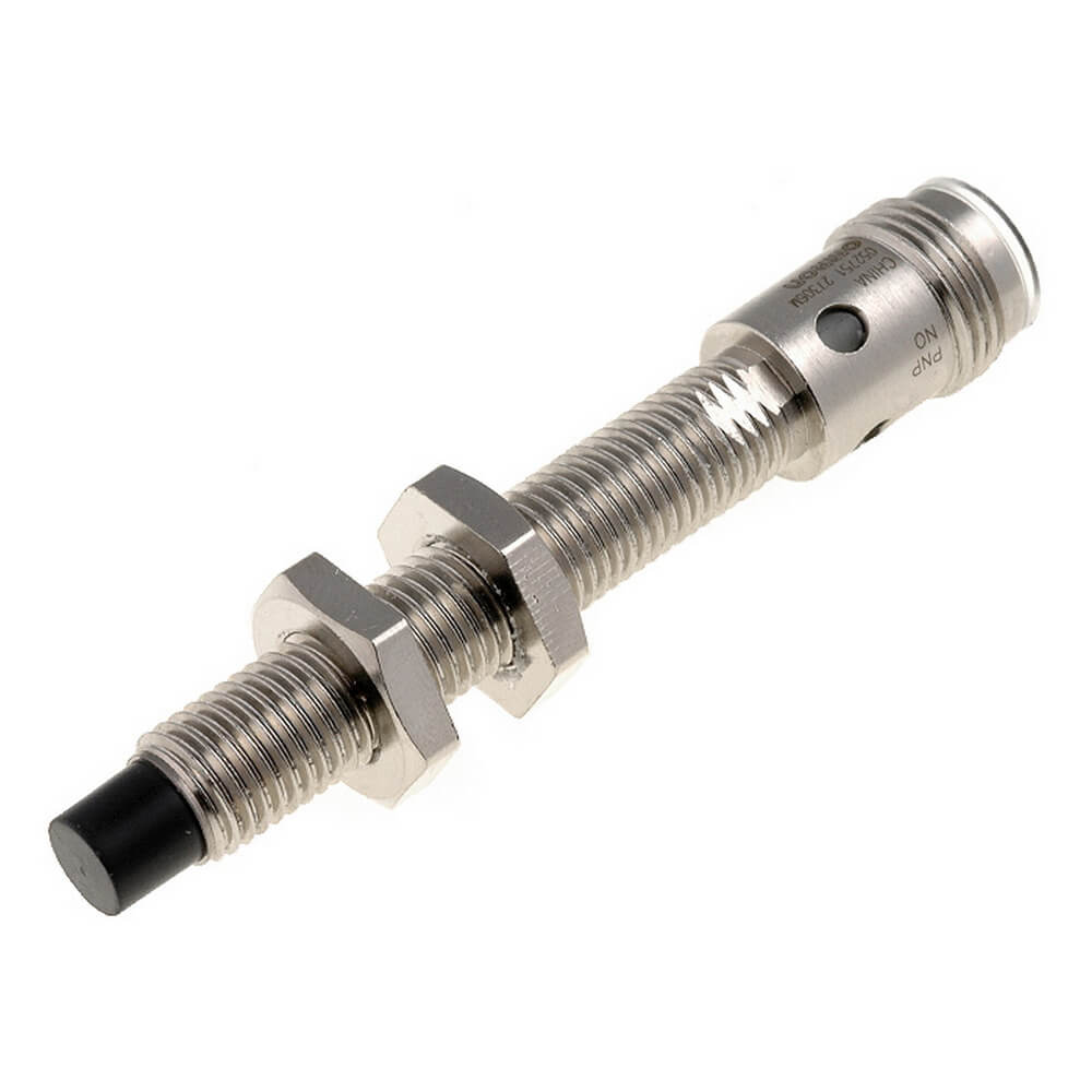Omron Inductive Threaded Barrel Proximity Sensor, M8, 4 mm Detection, PNP NO, 12 → 24 V dc