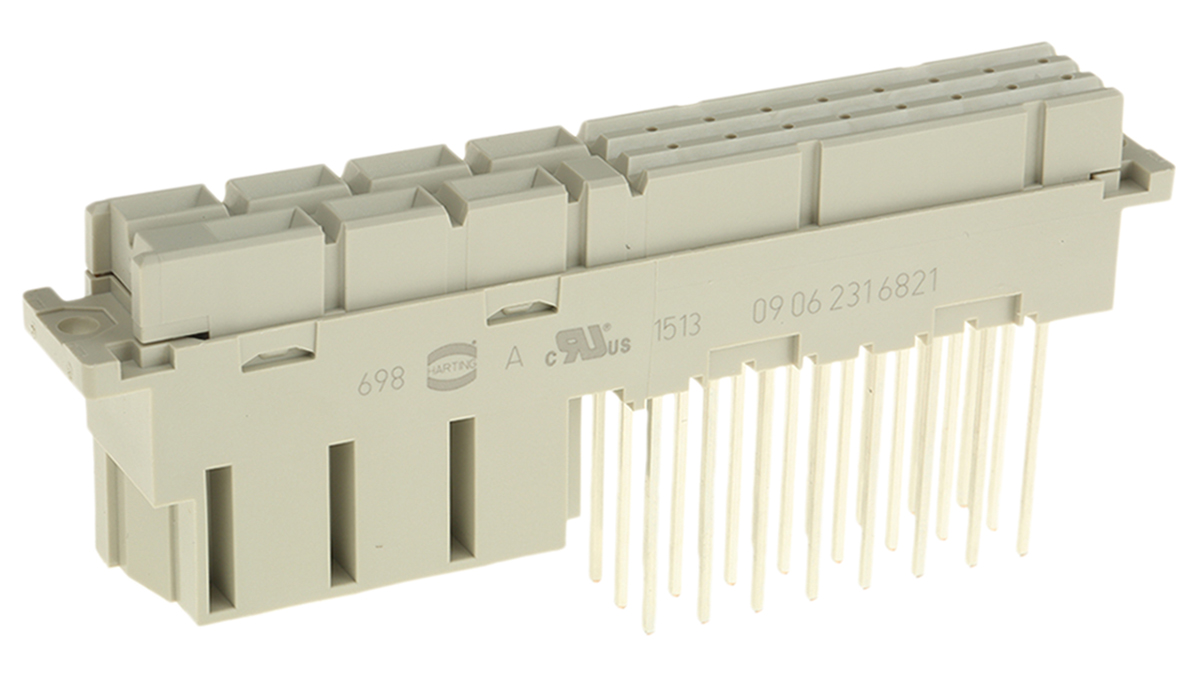 HARTING 24 + 7 Way 10.16/5.08mm Pitch, Type MH Class C2, 2/3 Row, Straight DIN 41612 Connector, Socket