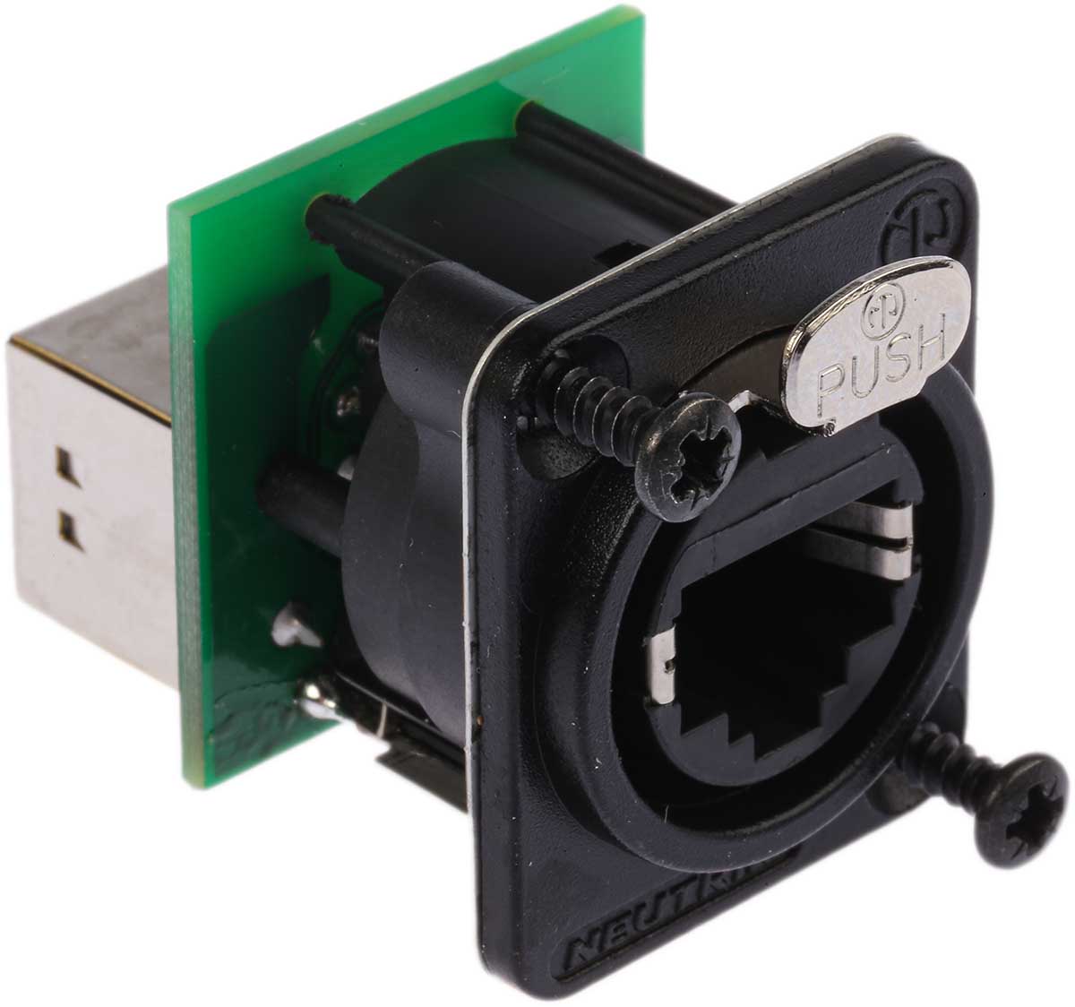 Neutrik EtherCon Series 2-Port RJ45 Female Adapter, Cat5e, Unshielded