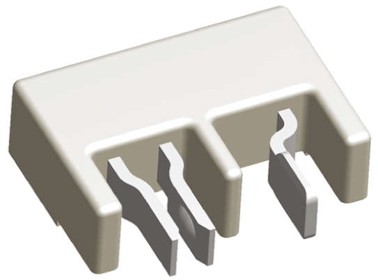 TE Connectivity, Hermaphroditic Female Connector Housing, 3mm Pitch, 2 Way, 1 Row Right Angle