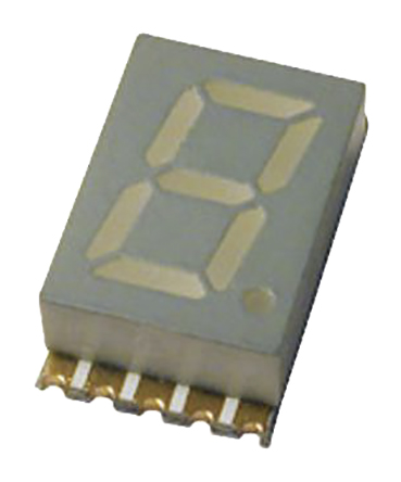 KCSA03-105 Kingbright 7-Segment LED Display, CA Red 27 mcd RH DP 7.6mm