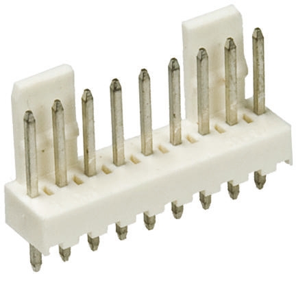 Molex Mini-Latch Series Straight Through Hole Pin Header, 9 Contact(s), 2.5 mm Pitch, 1 Row, Unshrouded