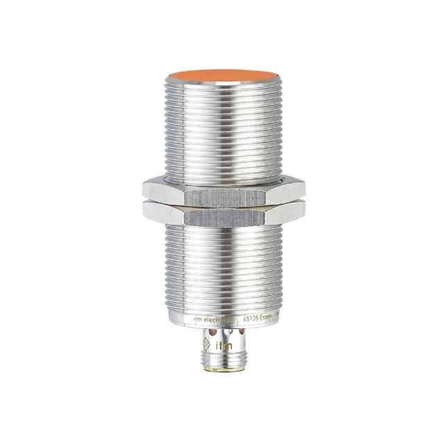 ifm electronic Inductive Threaded Barrel Proximity Sensor, M30, 15 mm Detection, PNP NO, 10 → 32 V dc