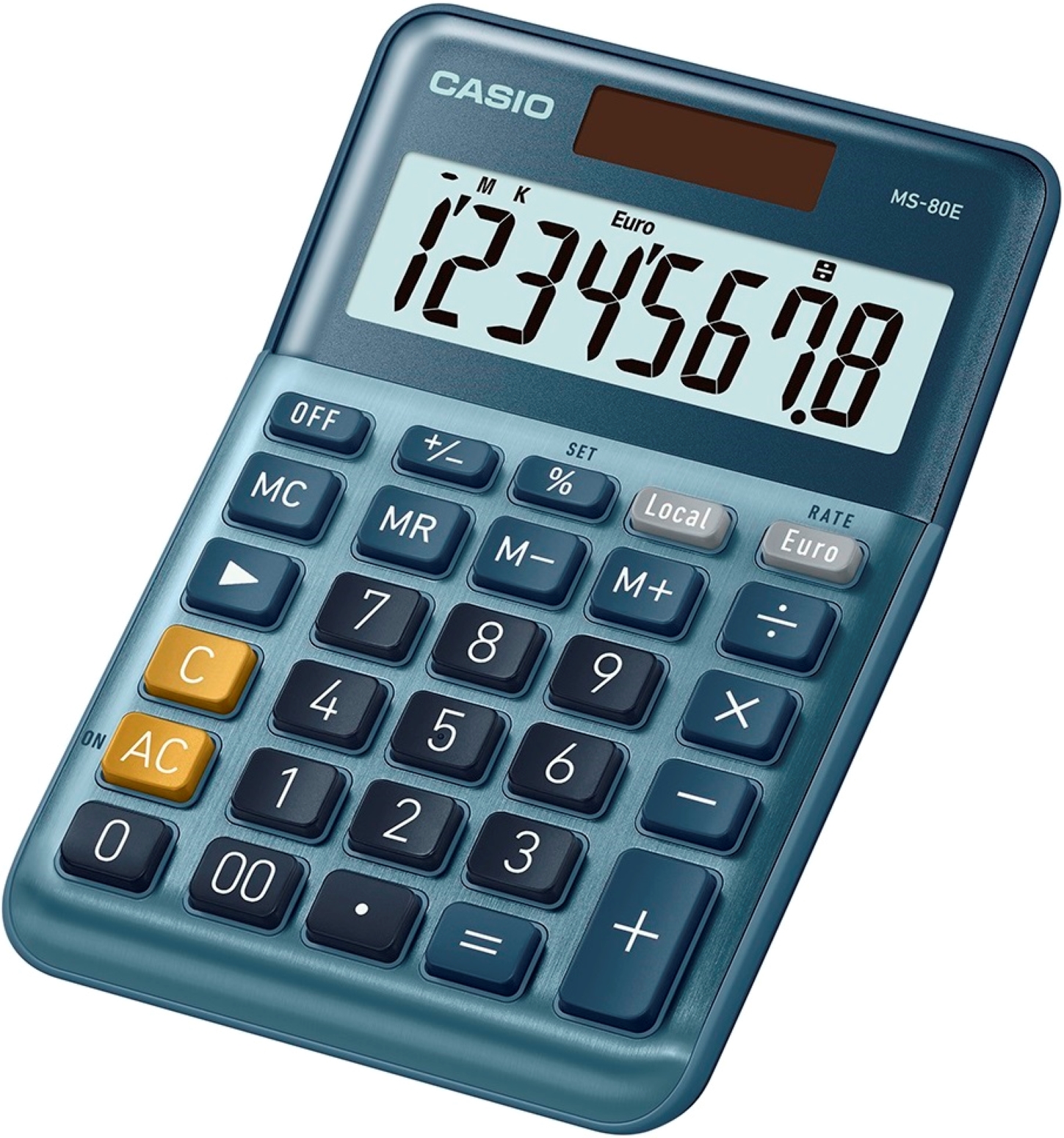 Casio MS-80E Battery & Solar Powered Desktop Calculator