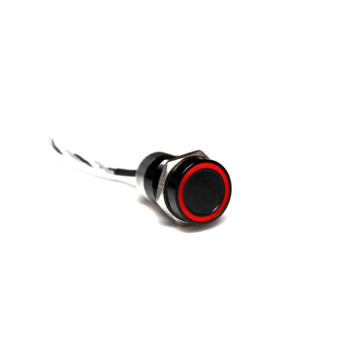 Bulgin Capacitive Switch Momentary NO,Illuminated, IP68 Black Anodised