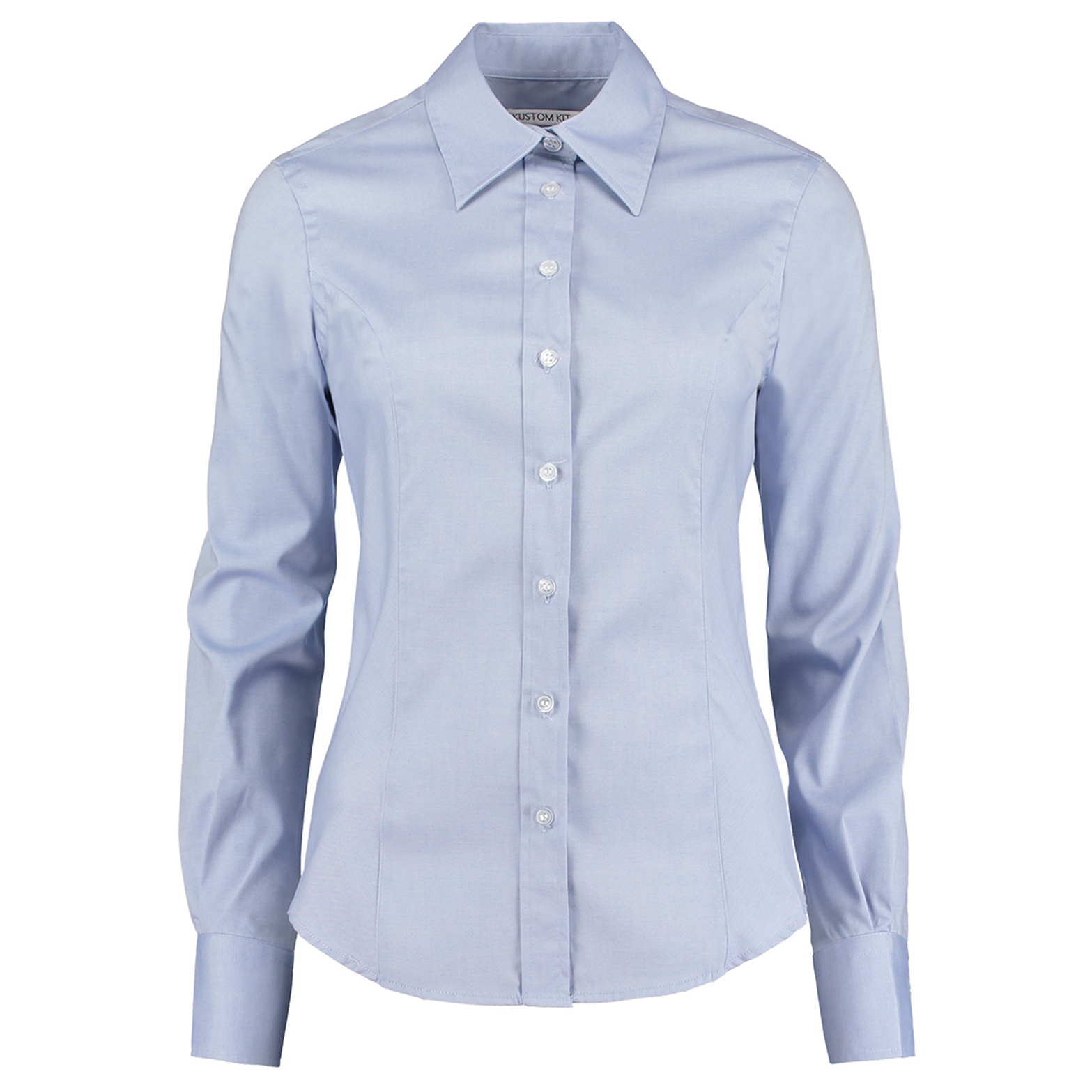 Blouse Long Sleeve Light Blue Pinpoint O
