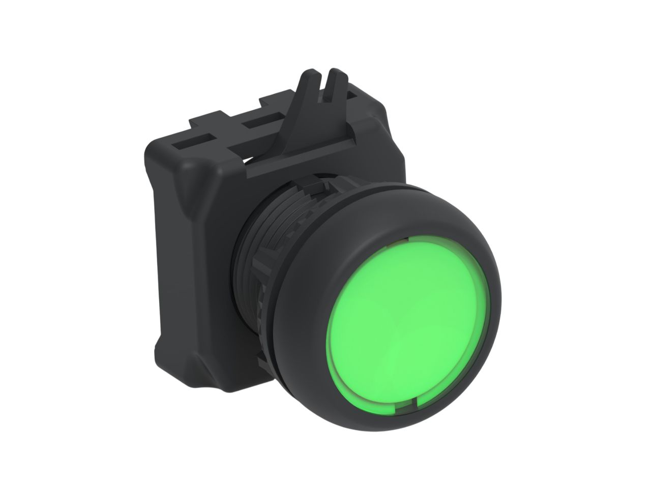 TE Connectivity ALCOSWITCH Series Illuminated Push Button Switch, Momentary, Panel Mount, 22.5mm Cutout, Green LED, IP65