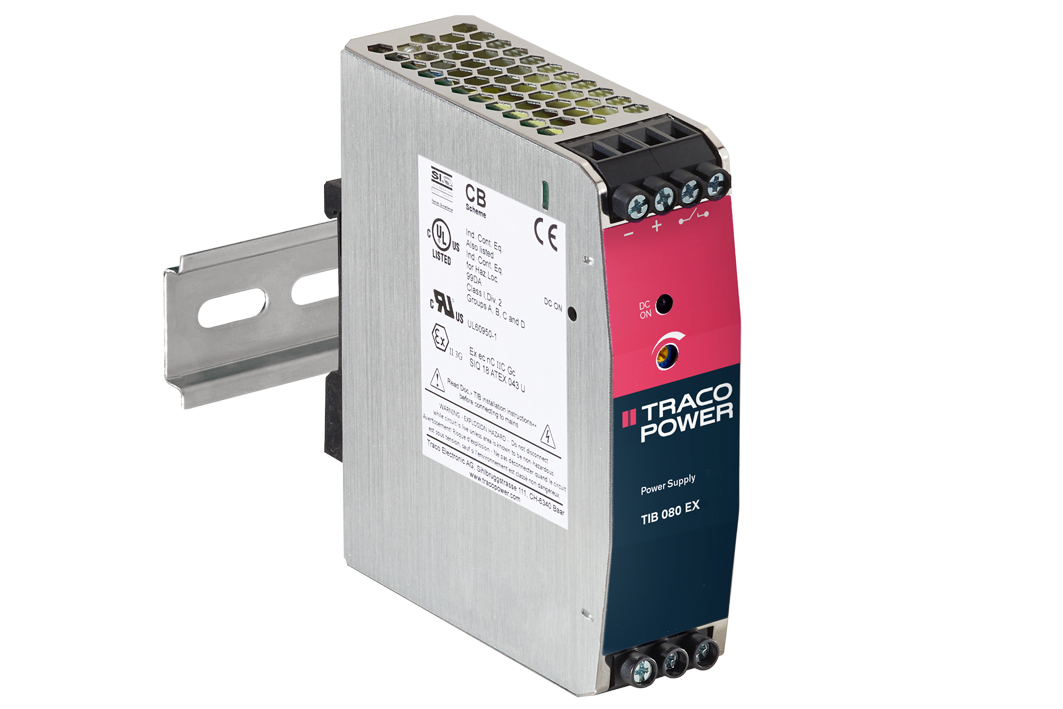 TRACOPOWER TIB 080-EX Switched Mode DIN Rail Power Supply, 85 → 264V ac ac Input, 12V dc dc Output, 6.7A Output,
