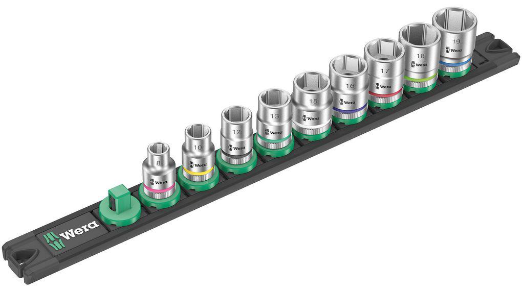Wera 9-Piece Metric 3/8 in Standard Socket Set , 6 point