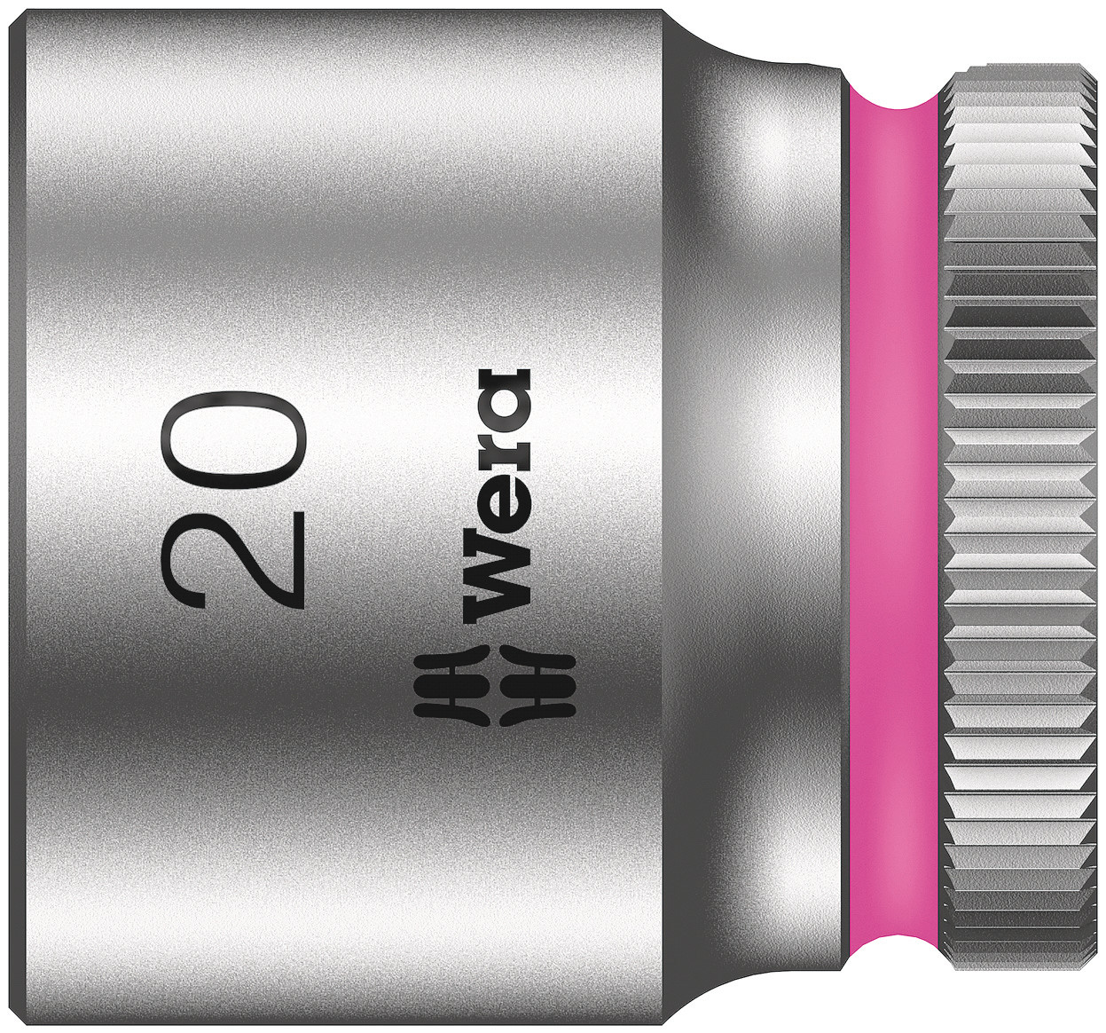 Wera 3/8 in Drive 20mm Standard Socket, 6 point, 30 mm Overall Length