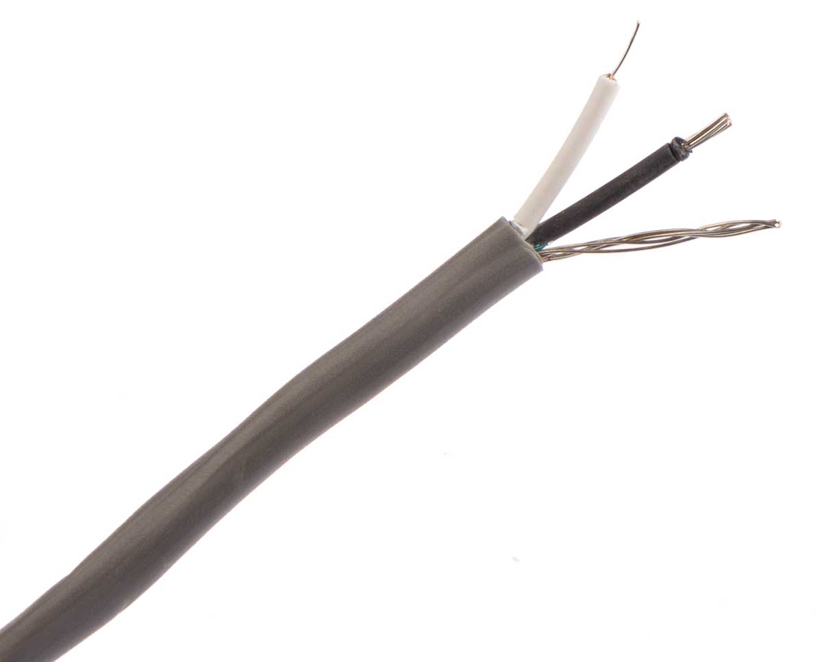 Alpha Wire Alpha Essentials Communication & Control Control Cable, 2 Cores, 0.56 mm² 20 AWG, Screened, 30 m, Grey