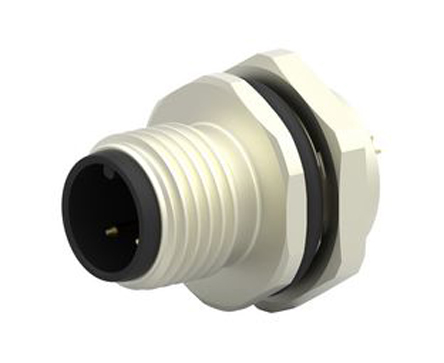 TE Connectivity Circular Connector, 3 Contacts, Rear, M12 Connector, Socket, Male, IP67, M12 Series
