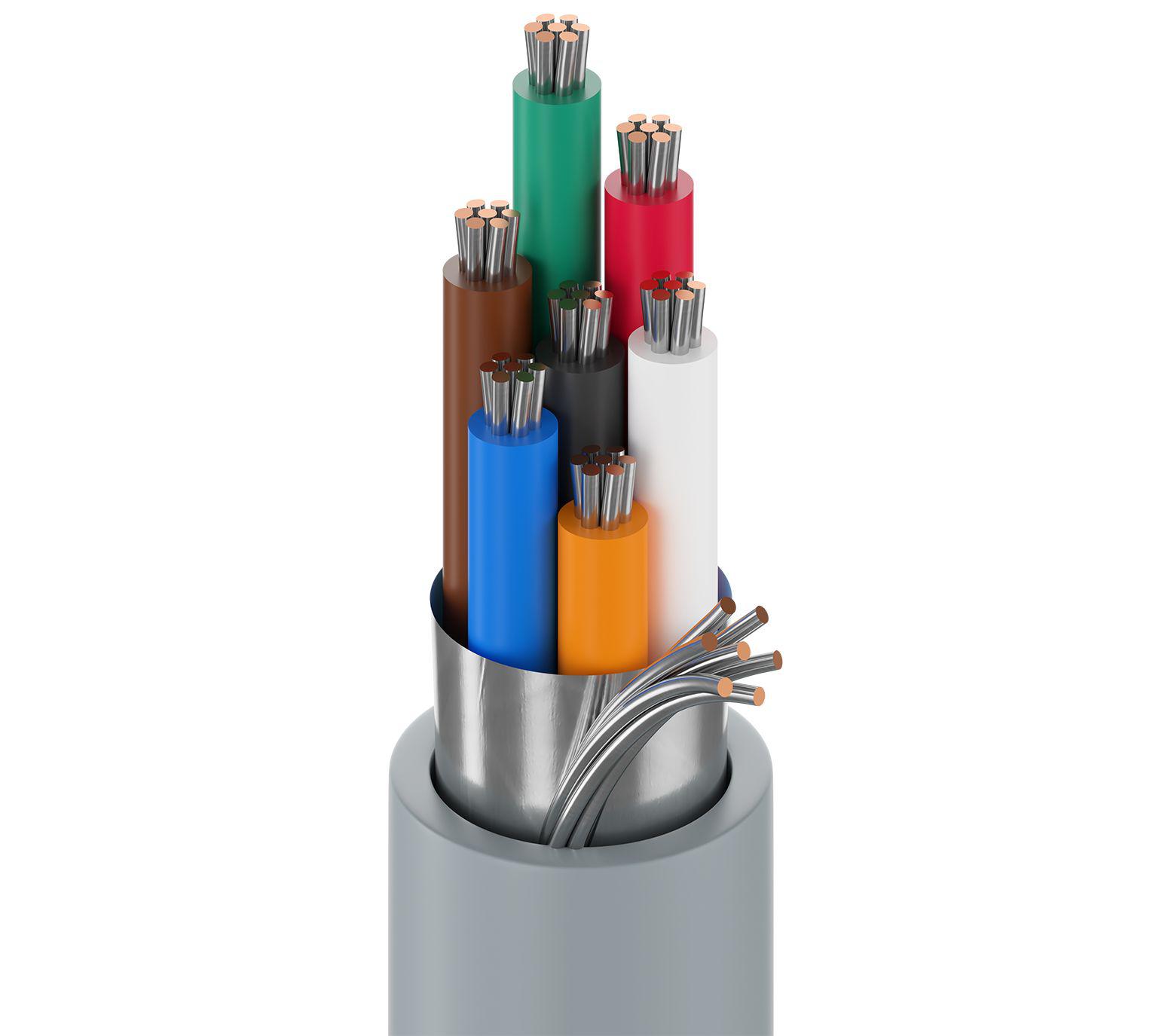 Belden 9537 Series Multicore Industrial Cable, 7 Cores, 0.22 mm², Screened, 24 AWG, 305m, Screened Shield, RS-232 Cable