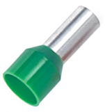 RS PRO Insulated Crimp Bootlace Ferrule, 18mm Pin Length, 5.8mm Pin Diameter, 16mm² Wire Size, Green