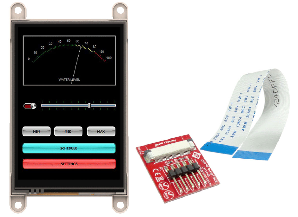 4D Systems gen4-uLCD-35DCT-CLB TFT LCD Colour Display / Touch Screen, 3.5in, 320 x 480pixels