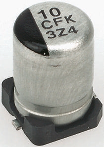 Panasonic 1000μF Aluminium Electrolytic Capacitor 10V dc, Surface Mount - EEEFK1A102AP