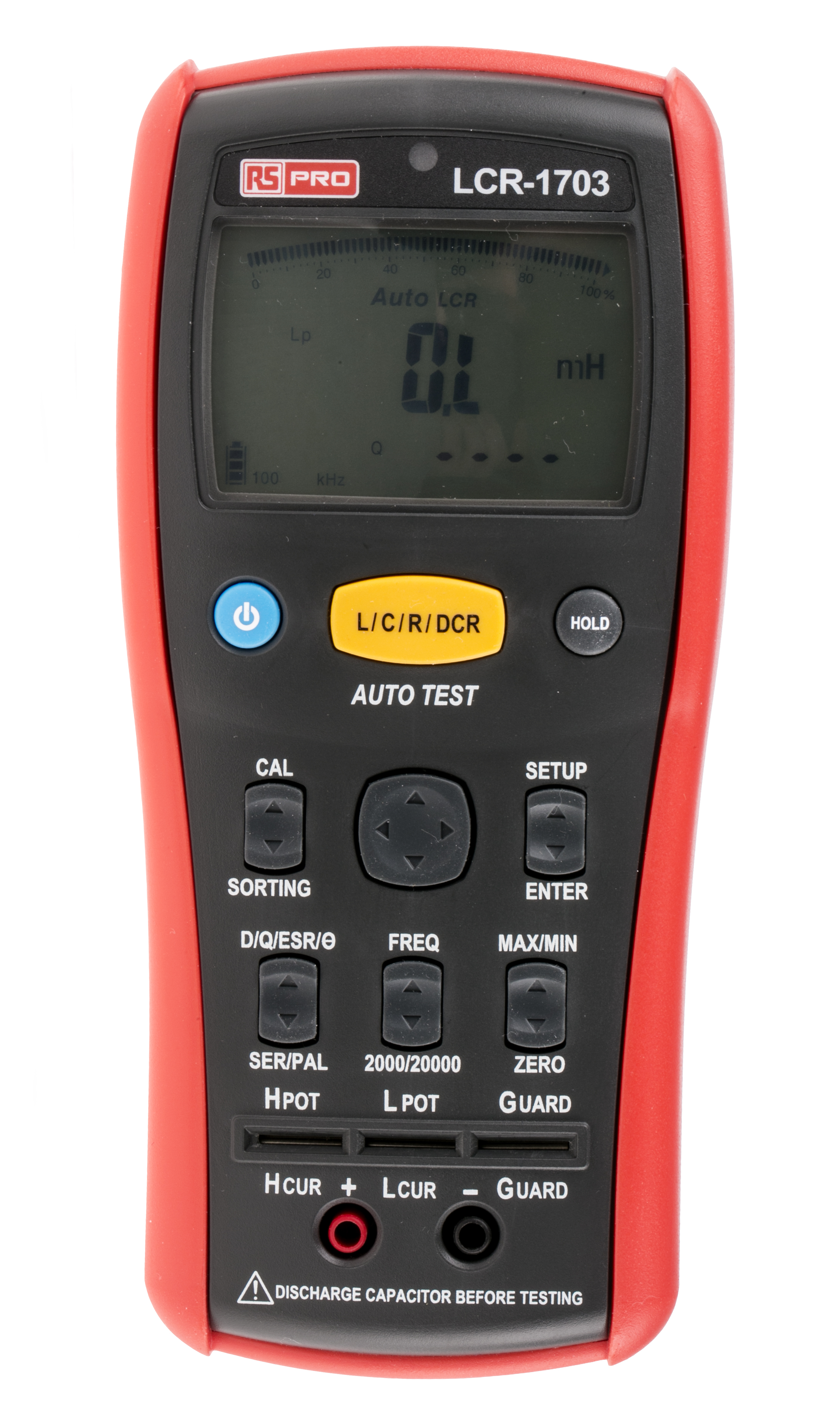 RS PRO LCR-1703 Handheld LCR Meter 20mF, 200 MΩ, 20000H