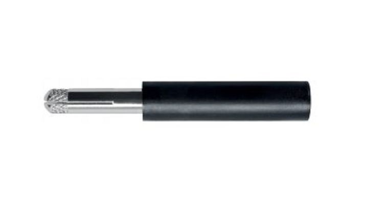 Schutzinger Black Banana adapter With Nickel Plated contacts and Nickel Plated - Socket Size: 4mm