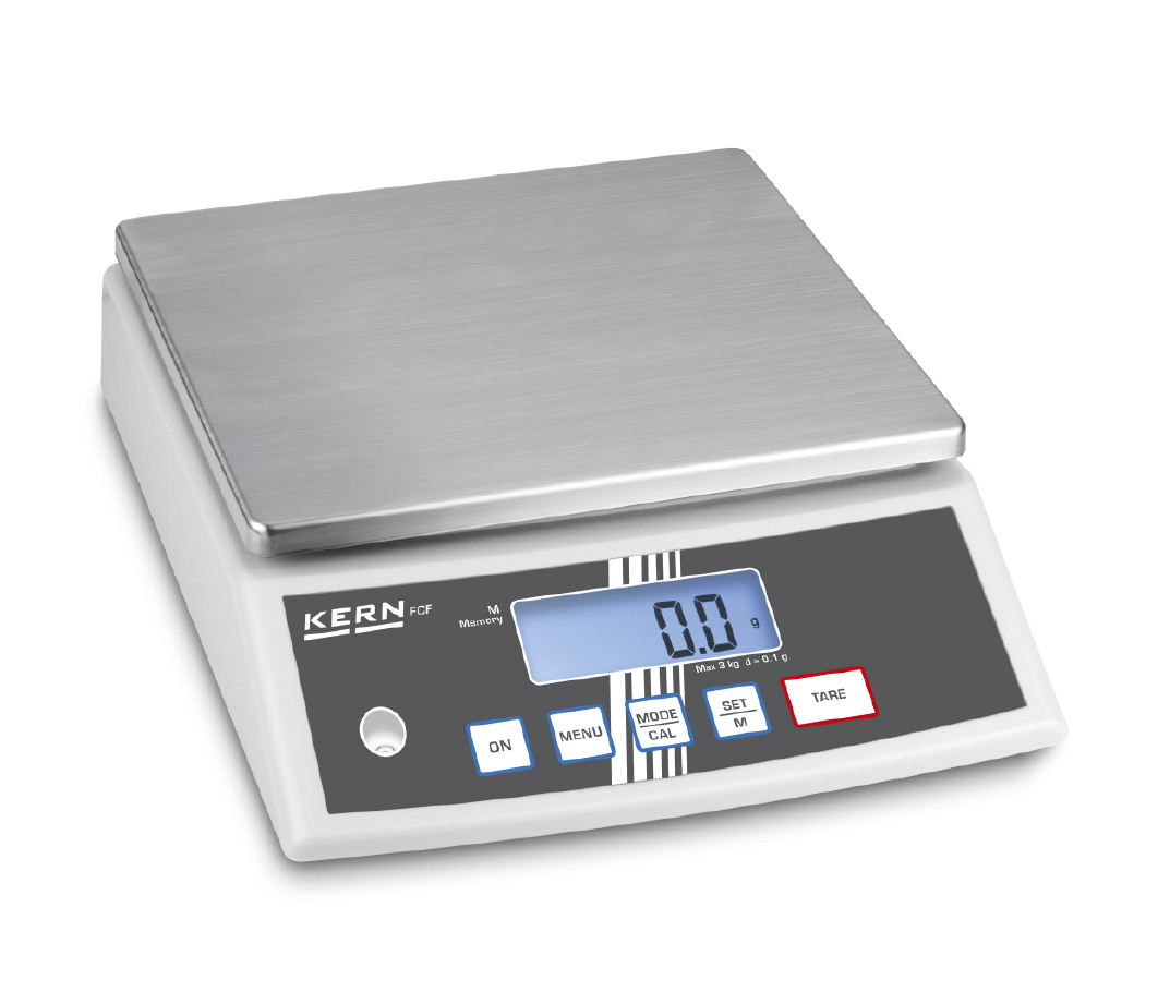 Kern FCF Bench Weighing Scale, 30kg Weight Capacity, With RS Calibration