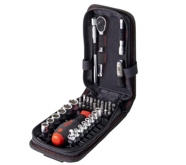 Wiha 40-Piece Metric 1/4 in Standard Socket/Bit Set with Ratchet, 6 point; Hex Bit; Phillips Bit; Posidriv Bit; Slotted