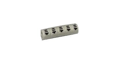 RS PRO Slide On Cable Marker, Black on White, Pre-printed "Earth", 3 → 4.2mm Cable