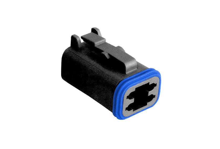 Bulgin, PX0100 Connector Housing Plug 4 Way, Crimp Termination PX0100S04BK