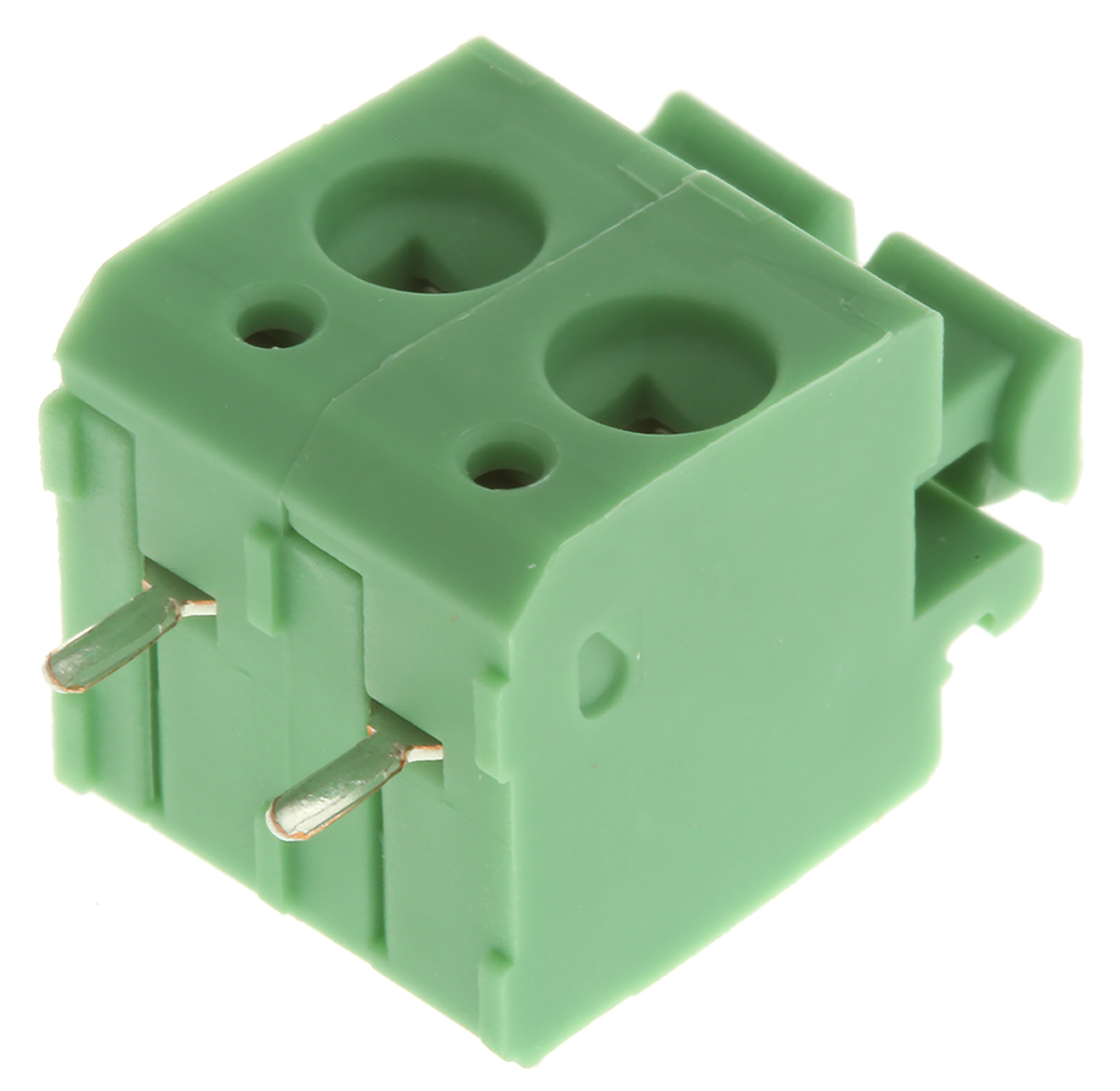 Phoenix Contact PTS 1.5/ 2-5.0-H Series PCB Terminal Block, 2-Contact, 5mm Pitch, Through Hole Mount, 1-Row, Spring