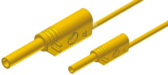 Hirschmann Test & Measurement, 10A, 1000V ac/dc, Yellow, 1m Lead Length