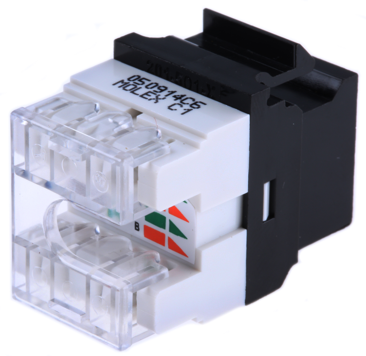 Molex Premise Networks Cat6 RJ45 8 Port Jack, UTP Shielding