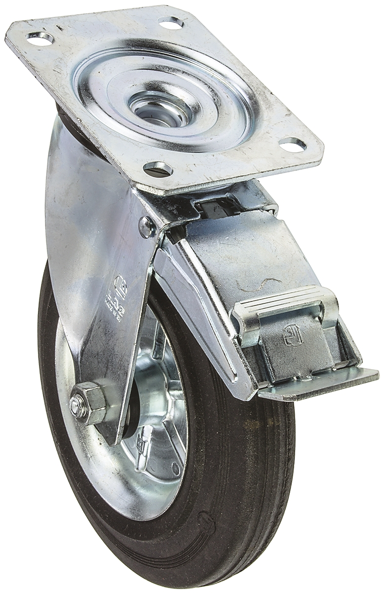 LAG Braked Swivel Castor Wheel, 230kg Capacity, 200mm Wheel