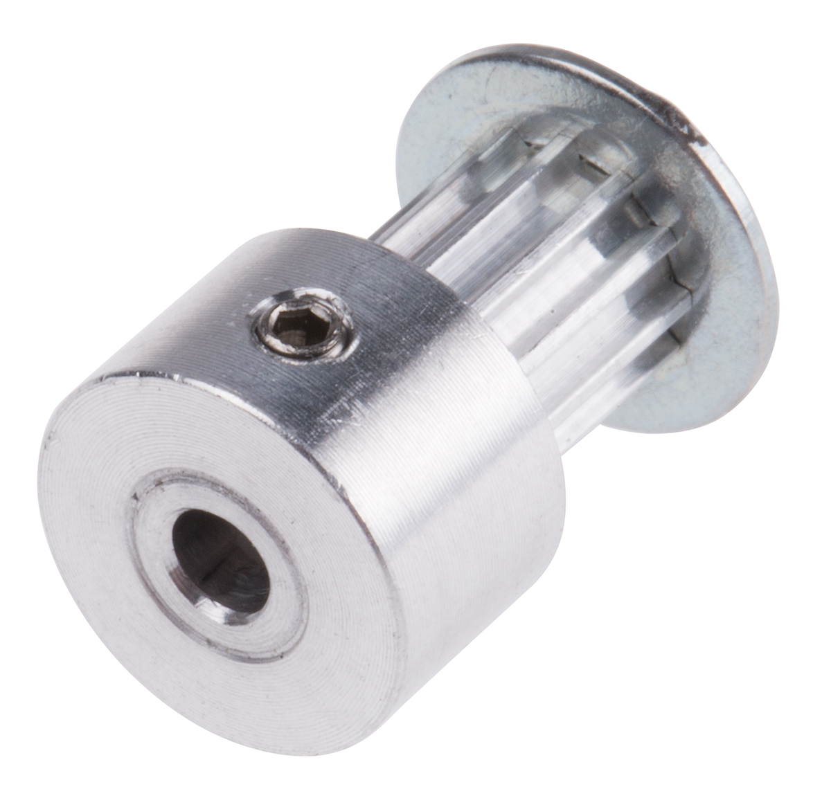 RS PRO Timing Belt Pulley, Aluminium, Zinc Plated Steel 6.4mm Belt Width x 2mm Pitch, 12 Tooth