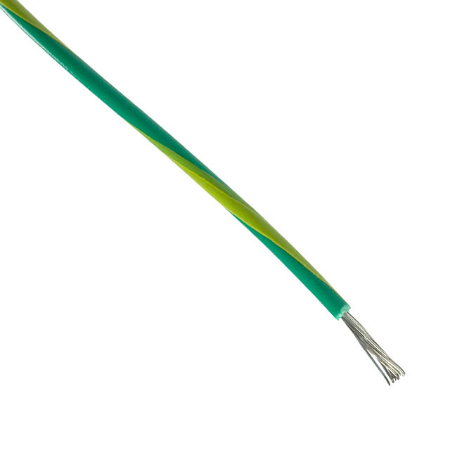 Alpha Wire Hook-up Wire PVC Series Green, Yellow 0.357 mm² Hook Up Wire, 22 AWG, 7/30, 100ft, PVC Insulation, 3071 GY005